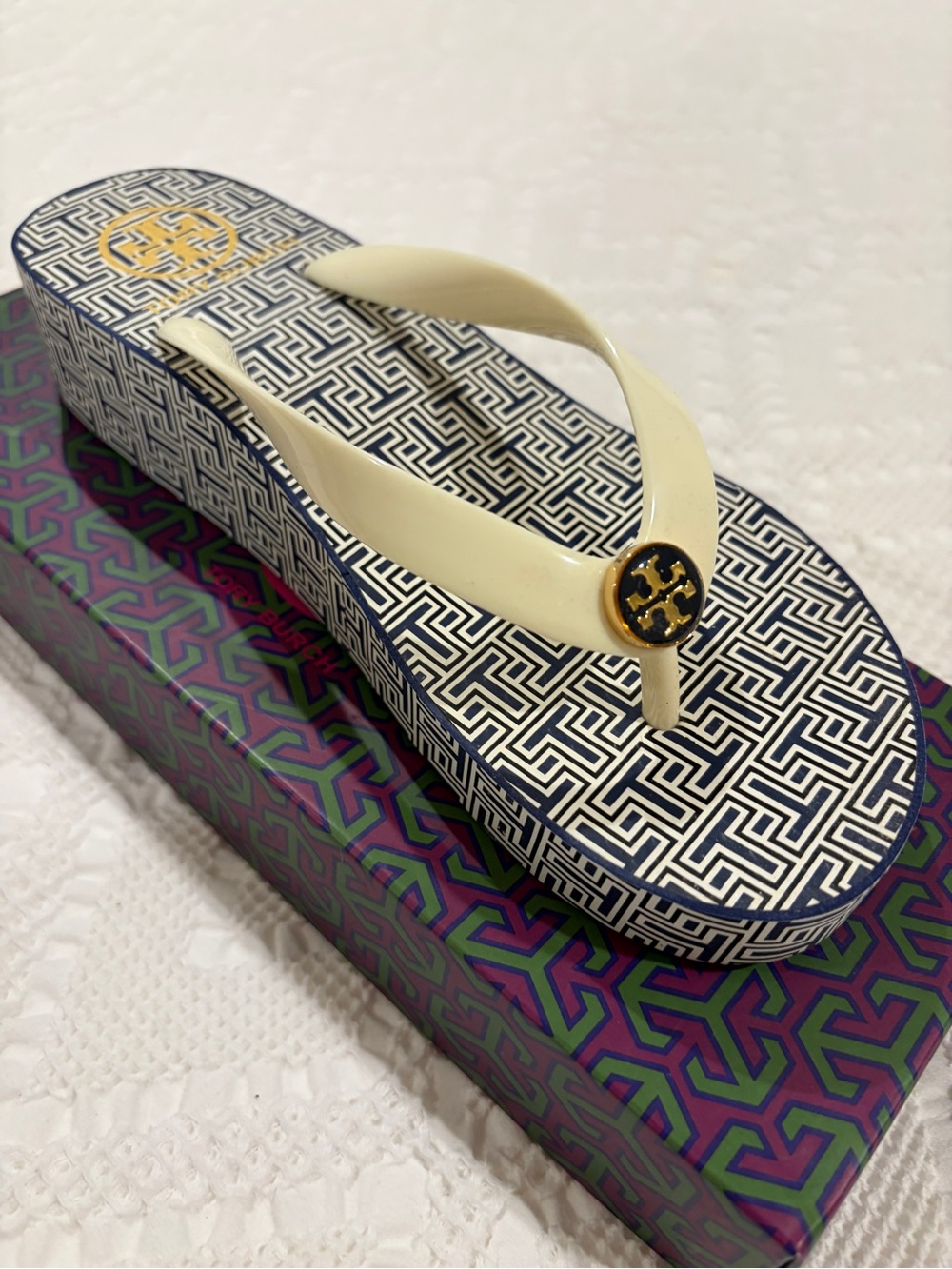 NIB Tory Burch Wedge Sandal Bundle (2 pairs) - Size 6 - Picture 9 of 10